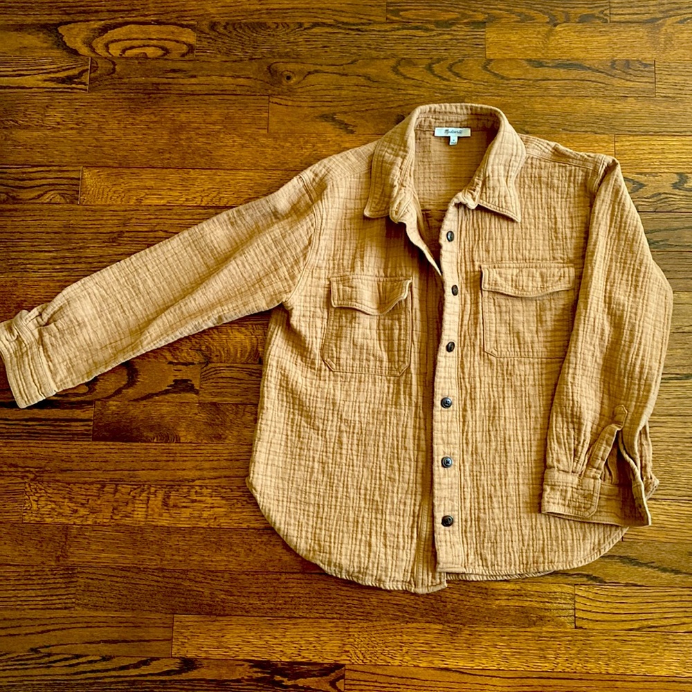 Madewell brown button down